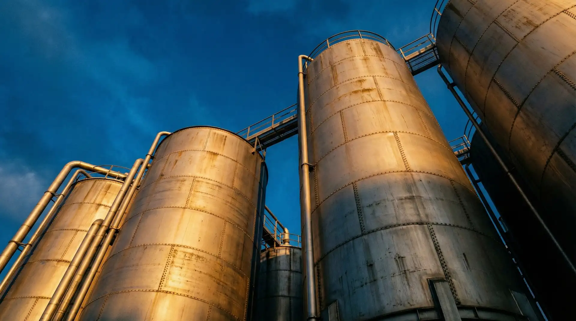 Brewery silos - industrial view